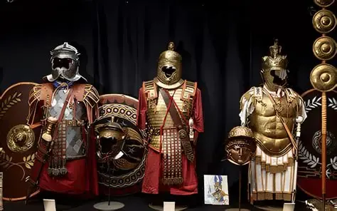 Armature e ricostruzioni storiche esposte al Museo dei Gladiatori di Roma