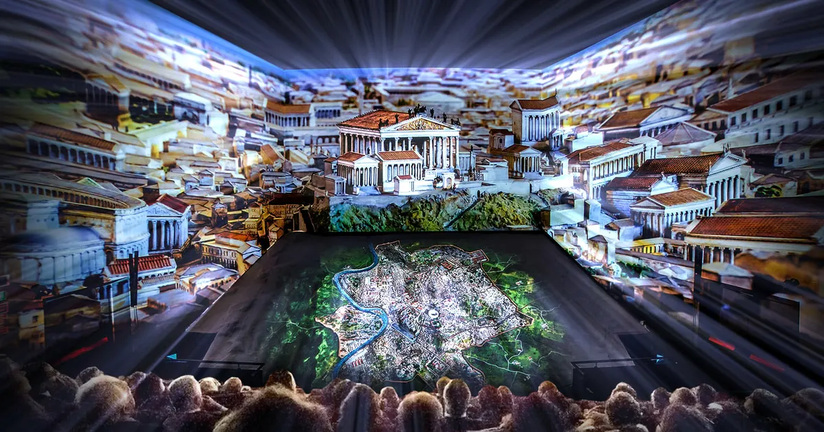 Installazione immersiva e proiezioni multimediali di Welcome to Rome